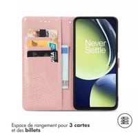 imoshion Etui de téléphone portefeuille Mandala OnePlus Nord CE 3 Lite - Rose Dorée