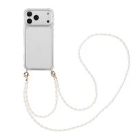 imoshion Coque avec dragonne + bracelet - Perles Apple iPhone 17 Pro Max - Transparent