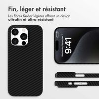 Accezz Coque Kevlar® MagSafe Apple iPhone 15 Pro - Noir