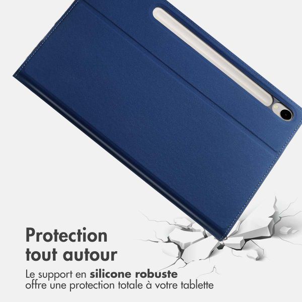 Accezz Coque tablette Classic Samsung Galaxy Tab S9 11.0 pouces / Tab S10 FE / S9 FE 10.9 pouces - Bleu foncé