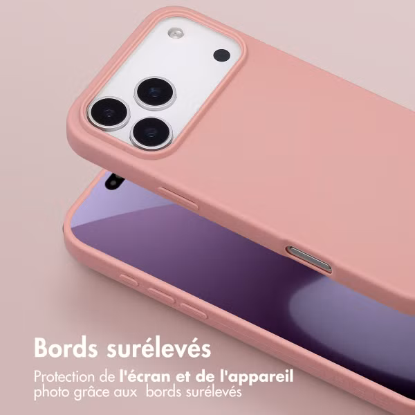 Selencia Coque silicone avec cordon amovible Apple iPhone 17 Pro Max - Sand Pink