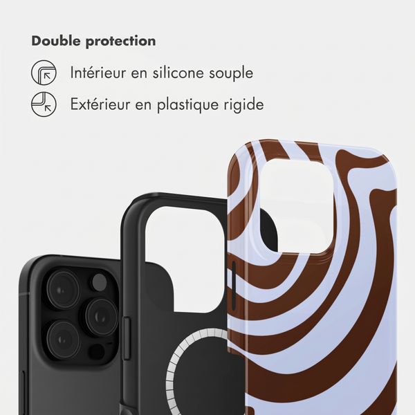 Selencia Coque arrière Vivid avec MagSafe Apple iPhone 16 Pro Max - Dream Swirl Chocolate