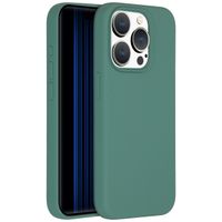 Accezz Coque Liquid Silicone iPhone 15 Pro - Vert foncé