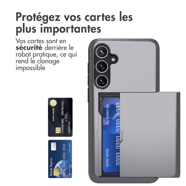 imoshion Coque arrière avec porte-cartes Samsung Galaxy A55 - Gris