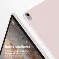 Accezz Coque tablette portefeuille Smart Silicone Apple iPad 11 (2025) 11 pouces A16 / iPad 10 (2022) 10.9 pouces - Rose