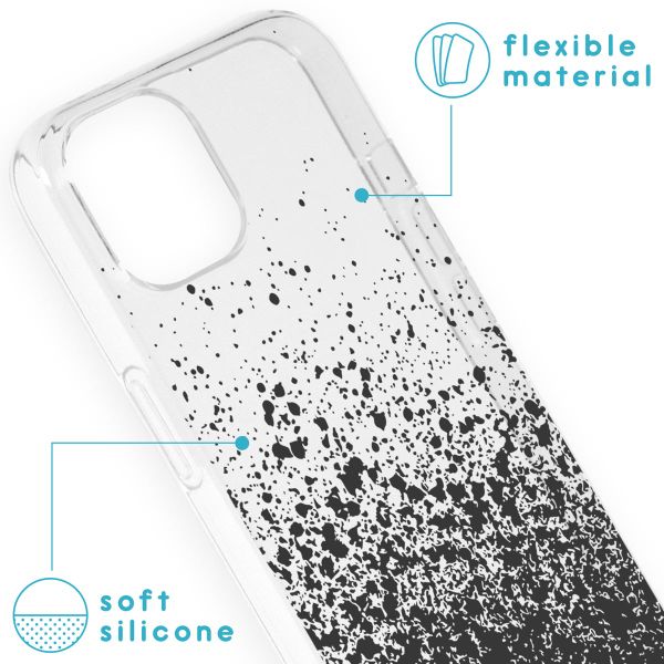 imoshion Coque Design iPhone 13 - Eclaboussures - Noir