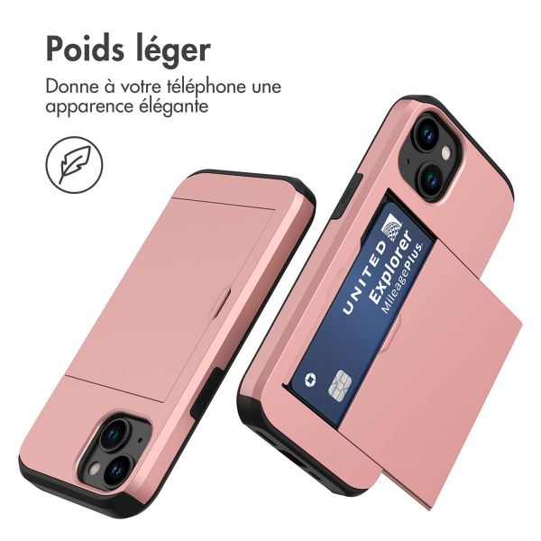 imoshion Coque arrière avec porte-cartes Apple iPhone 15 - Rose Doré