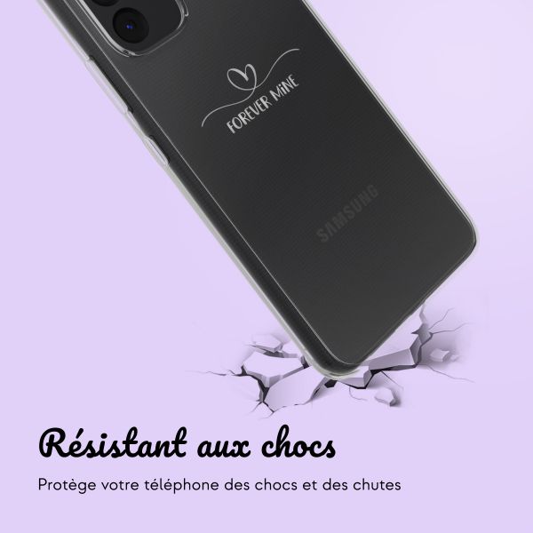 Coque personnalisée avec un cœur élégant Samsung Galaxy A53 - Transparent