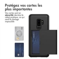 imoshion Coque arrière avec porte-cartes Samsung Galaxy S9 Plus - Noir