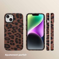 Selencia Coque Sabi imprimé panthère avec MagSafe Apple iPhone 14 - Mocha Brown