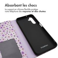 imoshion ﻿Étui de téléphone portefeuille Design Samsung Galaxy A14 (5G/4G) - Purple Flowers