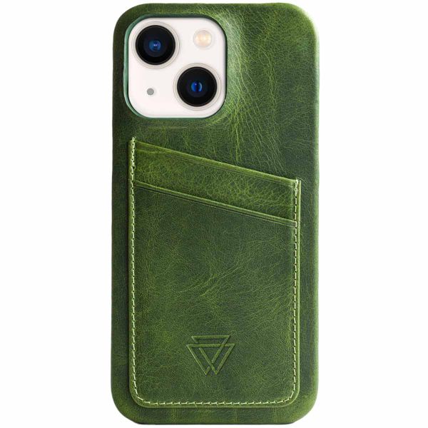 Wachikopa Coque Full Wrap C.C. avec 2 porte-cartes Apple iPhone 13 - Forest Green