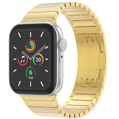 Selencia Bracelet à maillons en acier inoxydable Apple Watch Series 1 á 10 / SE / Ultra (2) (44/45/46/49 mm) - Dorée