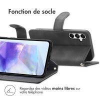 imoshion Etui de téléphone portefeuille avec cordon Samsung Galaxy A55 - Noir