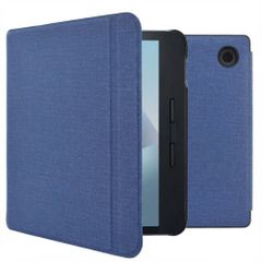 imoshion Étui de liseuse portefeuille Canvas Sleepcover avec support Kobo Libra H2O - Bleu foncé