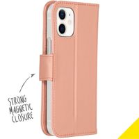 Accezz Étui de téléphone Wallet iPhone 12 Mini - Rose Champagne