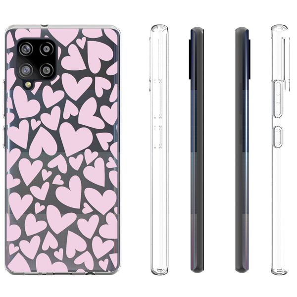 imoshion Coque Design Samsung Galaxy A42 - Full of Hearts Pink