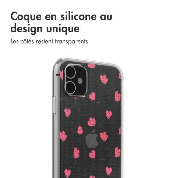 imoshion Coque design pour iPhone 11 - Dusty Rose Connected Hearts