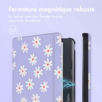 imoshion Design Slim Hard Sleepcover avec support Kobo Libra Colour - Flowers Distance