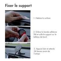 imoshion Support de téléphone pour voiture avec MagSafe - Chargeur sans fil - Tableau de bord - Noir