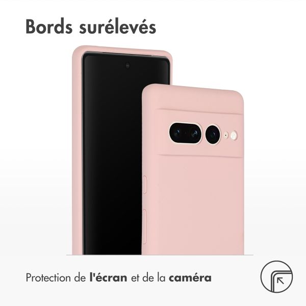 Accezz Coque Liquid Silicone Google Pixel 7 Pro - Rose