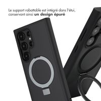 Accezz Coque Ring Stand avec MagSafe Samsung Galaxy S24 Ultra - Noir