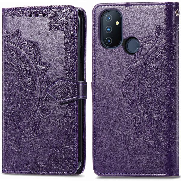 imoshion Etui de téléphone portefeuille Mandala OnePlus Nord N100 - Violet