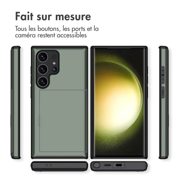 imoshion Coque arrière avec porte-cartes Samsung Galaxy S24 Ultra - Vert foncé