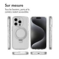 Accezz Coque Ring Stand avec MagSafe Apple iPhone 15 Pro - Transparent