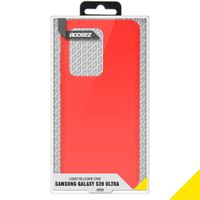 Accezz Coque Liquid Silicone Samsung Galaxy S20 Ultra - Rouge