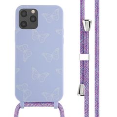 imoshion Coque design en silicone avec cordon Apple iPhone 12 (Pro) - Butterfly
