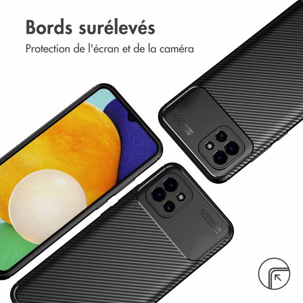 imoshion Coque silicone Carbon Samsung Galaxy A03 - Noir