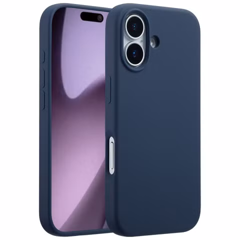 Accezz Coque Liquid Silicone avec MagSafe Apple iPhone 17 - Bleu foncé