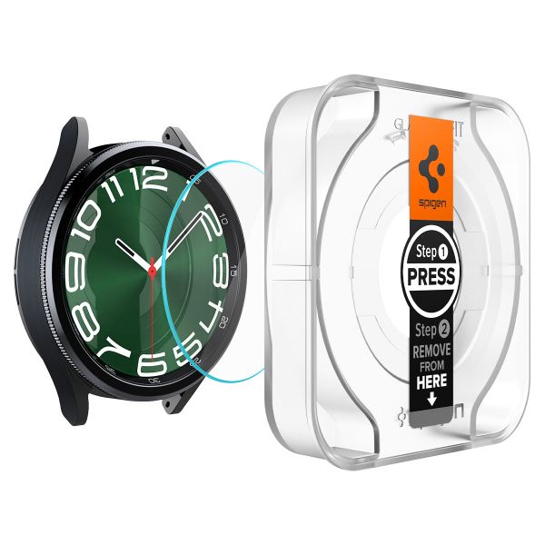 Spigen Protection d'écran EZ FIT Glas.tR avec applicateur Samsung Galaxy Watch 6 Classic - 47 mm - Transparent