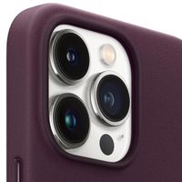 Apple Coque Leather MagSafe iPhone 13 Pro - Dark Cherry