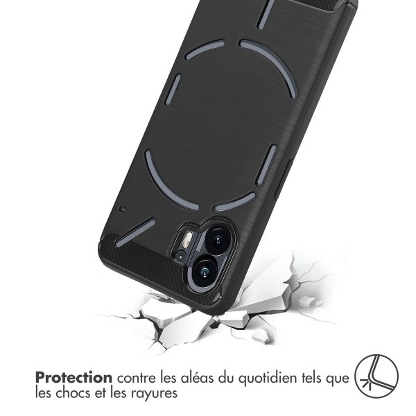 imoshion Coque Brushed Nothing Phone (2) - Noir