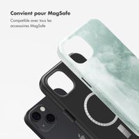 Selencia Coque arrière Vivid avec MagSafe Apple iPhone 13 - Marble Grayed Jade