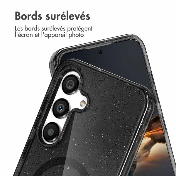 imoshion Coque Pailletée avec MagSafe Samsung Galaxy S25 Plus - Noir