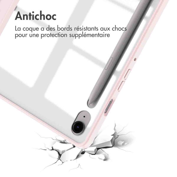 imoshion Coque tablette rigide Trifold Samsung Galaxy Tab S9 11.0 pouces / Tab S10 FE / S9 FE 10.9 pouces - Rose
