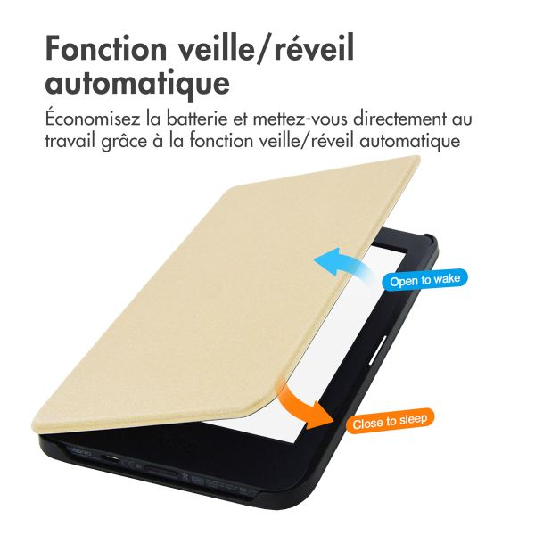 imoshion Étui de liseuse portefeuille Canvas Kobo Nia - Glitter Dorée
