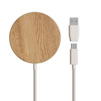 Woodcessories Chargeur sans fil MagPad - Compatible avec MagSafe et Qi2 - Bois de chêne