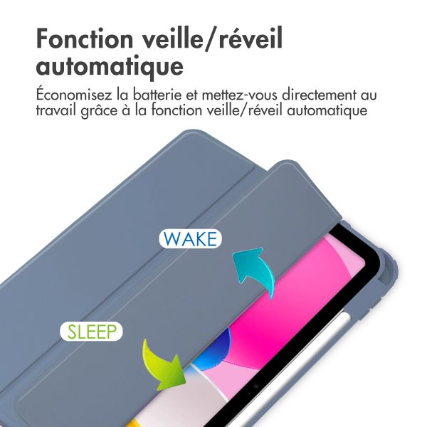 imoshion Coque tablette rigide Trifold Apple iPad 11 (2025) 11 pouces A16 / iPad 10 (2022) 10.9 pouces - Violet