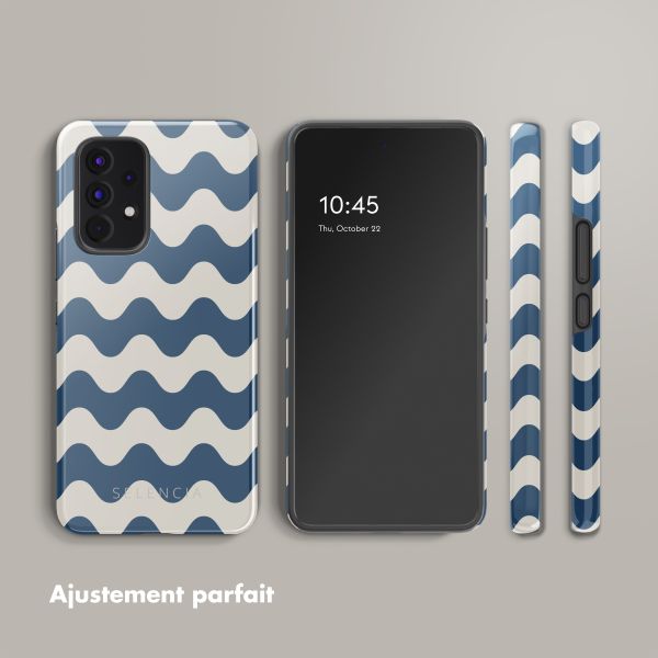 Selencia Coque arrière Vivid Samsung Galaxy A53 - Wave Vibes Classic Blue