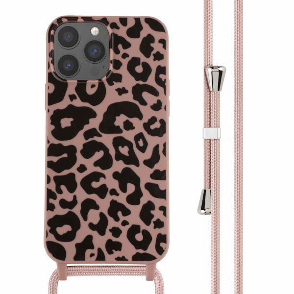 imoshion Coque design en silicone avec cordon iPhone 13 Pro Max - Animal Pink