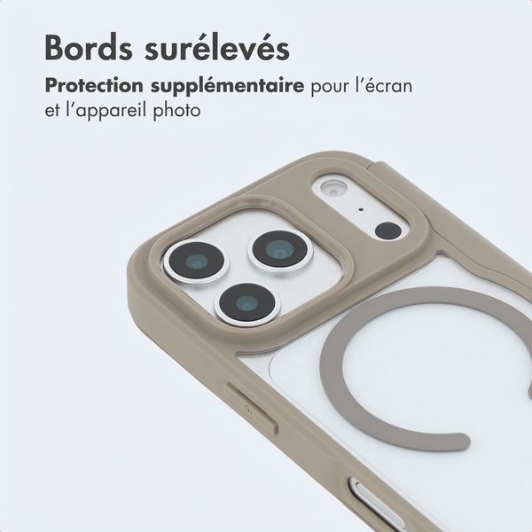 imoshion Bookcase transparente avec MagSafe Apple iPhone 17 Pro Max - Beige