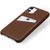 Selencia Coque arrière en cuir végétalien Vayu iPhone 11 - Brun