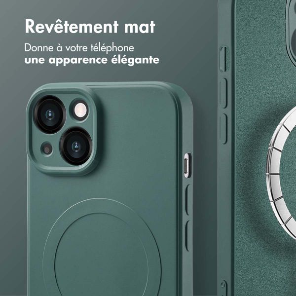 imoshion Coque Couleur avec MagSafe Apple iPhone 14 - Vert foncé