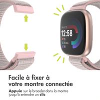 imoshion Bracelet en nylon Fitbit Versa 4/ 3 / Sense (2) - Rose