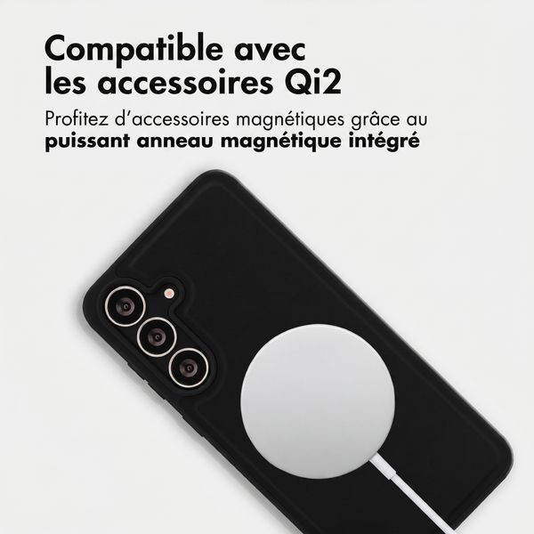 Accezz Coque arrière Edge avec MagSafe Samsung Galaxy S25 FE - Noir