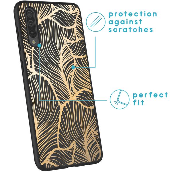 imoshion Coque Design Samsung Galaxy A50 / A30s - Feuilles / Noir